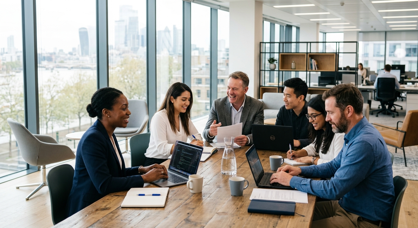 Ekan Solutions team collaborating on enterprise IT projects